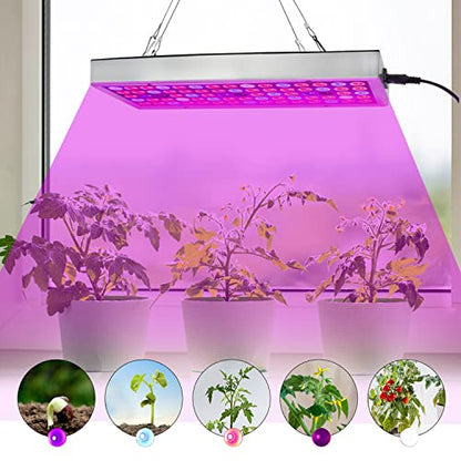 LED Grow Lights, Full Spectrum Grow Lamp with IR & UV LED Plant Lights for Indoor Plants,Micro Greens,Clones,Succulents,Seedlings,Panel Size 12x4.7 inch - size: 12 x 4.7 inches