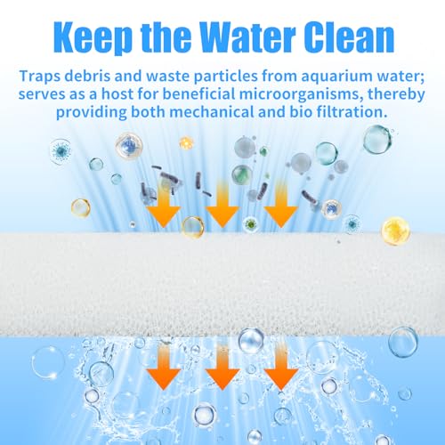 AQUANEAT 6-Pack Replacement Filter Sponge Pads, Aquarium Foam Insert Compatible with AquaClear 30, Fish Tank Filter Media - size: AC 30