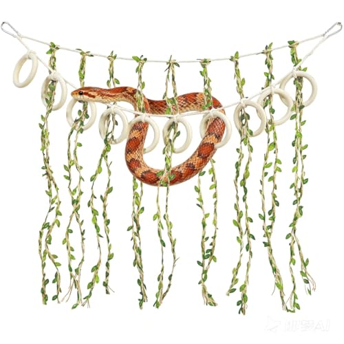Ball Python Tank Accessories, Handcrafted Snakes Climbing Vines, Corn Snake Enrichment Toys, Suitable for Snakes, Ball Pythons, Chameleons