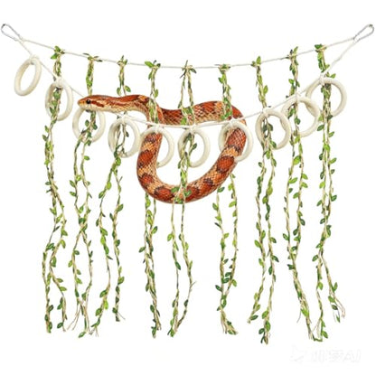 Ball Python Tank Accessories, Handcrafted Snakes Climbing Vines, Corn Snake Enrichment Toys, Suitable for Snakes, Ball Pythons, Chameleons