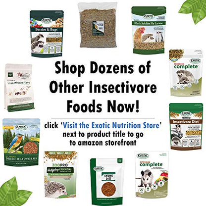 Premium Insectivore Diet (1.25lb) - Healthy Nutritious Chicken Based High Protein Pellet Diet - for Sugar Gliders, Hedgehogs, Opossums, Skunks & Other Insectivores - size: 1.25 Pound (Pack of 1)