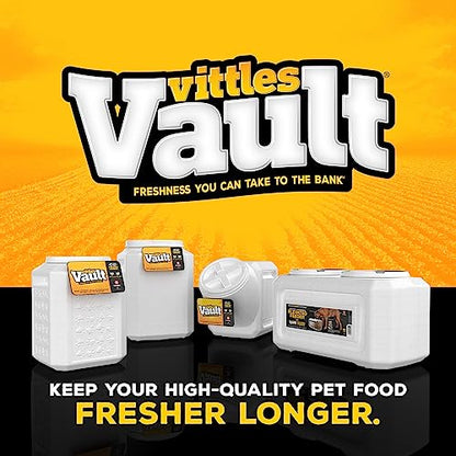 Gamma2 Vittles Vault Dog Food Storage Container, Up to 20 Pounds Dry Pet Food Storage, Made in USA | Made in USA, airtight seal keeps dry meals fresh and pests out, durable pantry bin for medium sized bags, easy scoop access - size: 20 Pound
