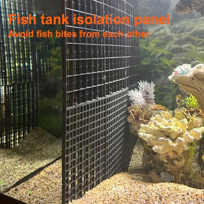 24 PCS Black Aquarium Fish Tank Divider, 11.8 x 11.8 Inch | Board Divider Fish Tank Bottom, Aquarium Filter Bottom Tray, Grid Isolation Board Partition for Aquarium,Fish Tank