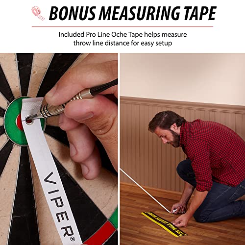 Viper QuickFit Dartboard Mounting Bracket, Universal Dart Board Mount Kit with Track Slider System and Oche Measuring Tape, Wall Mounting Hardware