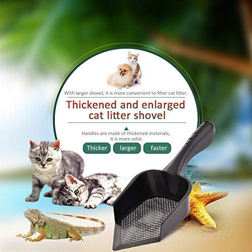 Cat Scooper Fine Sand Sifter Kitty Litter Scoop Sifter Kitty Litter Shovel Pointed End Cat Litter Scoop Pet Reptile Terrarium Bedding Litter Cleaner Corner Scoop Pet Poop Net Shovel Kit - color: Hole: 3.0mm