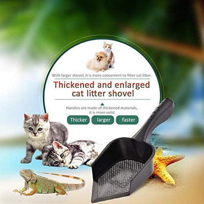 Cat Scooper Fine Sand Sifter Kitty Litter Scoop Sifter Kitty Litter Shovel Pointed End Cat Litter Scoop Pet Reptile Terrarium Bedding Litter Cleaner Corner Scoop Pet Poop Net Shovel Kit - color: Hole: 3.0mm