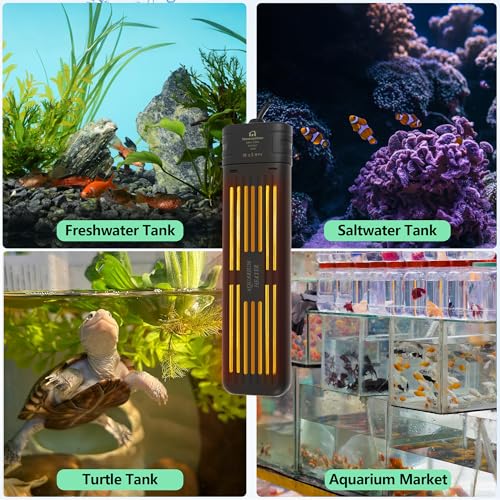 Aquarium Heater 300W/1000W, Submersible Fish Tank Heater with Digital LED Controller and Intelligent Leaving Water Automatically Stop Heating System, for Freshwater and Saltwater - size: 300W for 30-80 Gallon