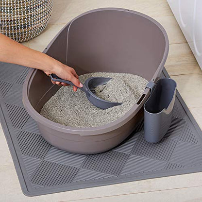 Amazon Basics Durable Cat Litter Scoop with Holder, Hangs on Litter Box, Efficient Scooper - size: 1 Count (Pack of 1)