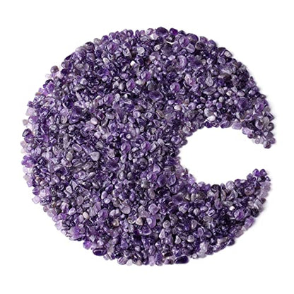ZHIYUXI Amethyst Crystal Chips Fish Tank Gravel Vase Filler Stones Crushed Crystals Gemstone Polished Healing Crystals Natural Quartz Stone 0.44lbs - color: C# Amethyst, size: 0.44 Pound