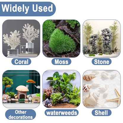 EIGTWEN 3pcs Aquarium Glue for Plants and Rocks, Reef Glue,Safe & Non-Toxic - size: 3 pcs