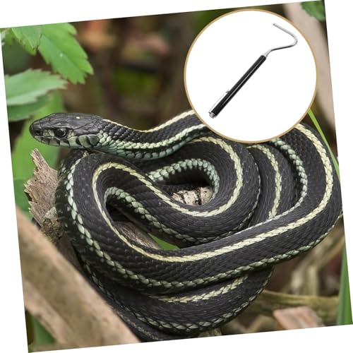 Sosoport Retractable Reptile Catching Hook Handle Snake Tool for Safe Handling of Snakes and Reptiles Stainless Steel Design Portable and Easy to Use