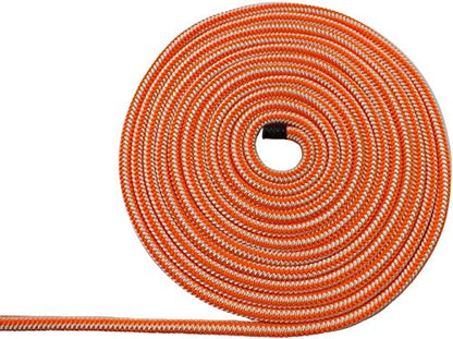 16-Strand 1/2 in (12.7 mm) Arborist-16™ Rope - 5400 lbs MBS - Static Climbing Rope - Rescue Operations - High Visibility - 200 ft - Tight Spliced Eye - Orange/White - Made in The USA - size: 200 ft - Tight Spiced Eye, style: Orange White