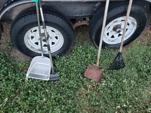 Dog Pooper Scooper for Large Dogs with Large Capacity Tray | 36" Long Handle Stainless Steel Dog Poop Scooper for Dogs,Lightweight Dog Poop Scooper for Yard