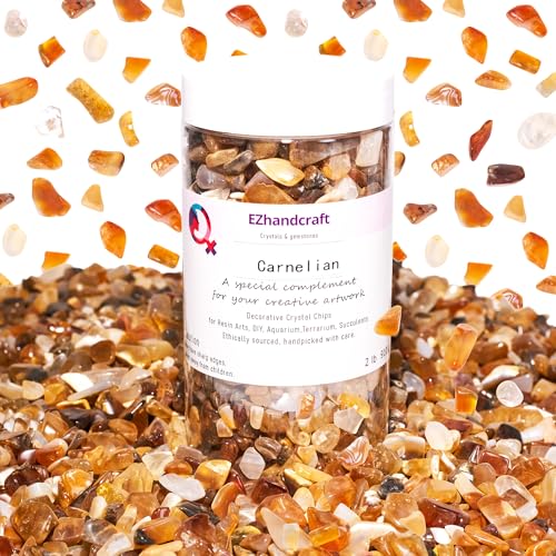 Carnelian Crystal Chips Bulk 2lbs, 2400+ Pieces, 5-8mm Natural Gemstones - color: Carnelian, size: 2LB