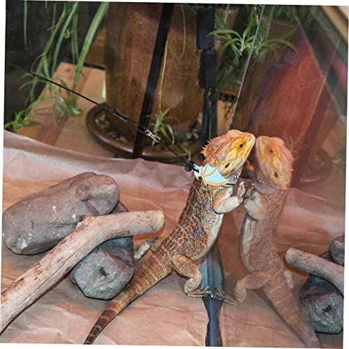 Abaodam Adjustable Reptile Carrier Sling Bag with Canvas Capacity Bearded Dragon Leash Harness for Outdoor Travel Comfortable Wide Strap Lizard Carrying Case for Hiking and Cycling