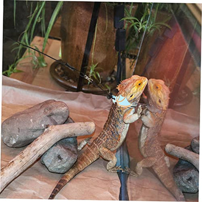 Abaodam Adjustable Reptile Carrier Sling Bag with Canvas Capacity Bearded Dragon Leash Harness for Outdoor Travel Comfortable Wide Strap Lizard Carrying Case for Hiking and Cycling
