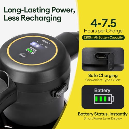 MAYGROVE 70oz Battery Powered Sprayer, 2L Electric Sprayer | Max 7.5h Long Battery Life with Fast Charging, Automatic Garden Sprayer with Adjustable Pressure, Semi-Transparent Bottle