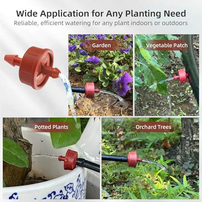 60PCS 2 GPH Pressure Compensating Drip Irrigation Spot Watering Drippers/Emitters, Self-Cleaning Constant Flow Drip Irrigation Emitters Heads Irrigation Drippers Parts for Drip Irrigation System - color: 60PCS, size: 2 GPH