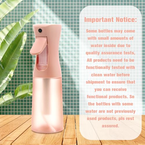 Hair Spray Bottle, Fine Mist Refillable Spray Container,Ultra-Fine Continuous Spray Bottle for Skincare, Plant Care, Pet Grooming, Cleaning - color: Pink-1 Pc, size: 6.8 Ounces