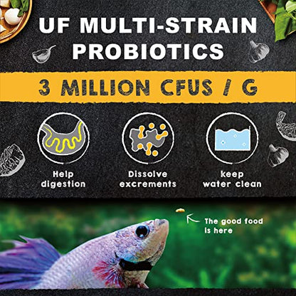 Ultra Fresh Betta Fish Food, Betta Pro Shrimp Patties, 50% Sword Prawns + Akiami Paste Shrimps, All Natural Protein, Rich in Calcium, for Betta's Healthy Development and Cleaner Water, 1.87 oz - size: 1.87 Ounce (Pack of 1)