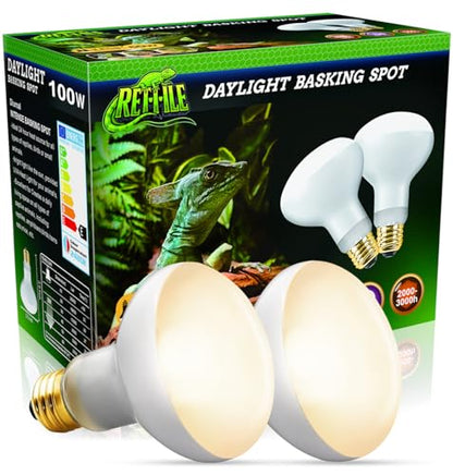 Reptile Heat Lamp 100W, Daylight UVA Basking Light Bulbs with E26 Base for Lizards, Turtles, Snakes and Amphibians 2 Pack - style: Basking 100W 2Pack