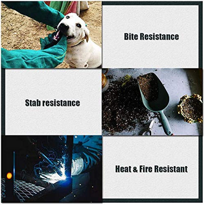 AOWPFVV Animal Handling Gloves Bite Proof for Dogs,Cats, 23.6in Large | Falconry,Birds,Snake,Reptile,Vets, Groomers & Animal Control - color: Light Green Size Large 23.6in
