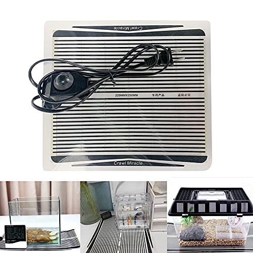 Reptile Heat Pad, Adjustable Temperature Control Lizard Terrarium Heating Mat for Small Animals Snake Turtle Bearded Dragon Gecko and Plant (15W) - size: 15W