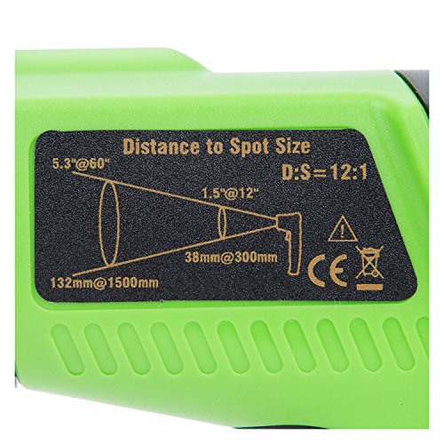 OEMTOOLS 25245 Infrared Thermometer, No-Contact Thermometer for Hot, Hazardous, and Hard-to-Reach Objects, Laser Pointer for Accurate Temperature Measurement