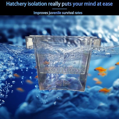 WEAVERBIRD Aquarium Fish Breeder Box, Acrylic Square Isolation Hatchery | Fish Isolation Breeding, Hatching Incubator, For Baby Fish Shrimp Clownfish Guppy - size: Square