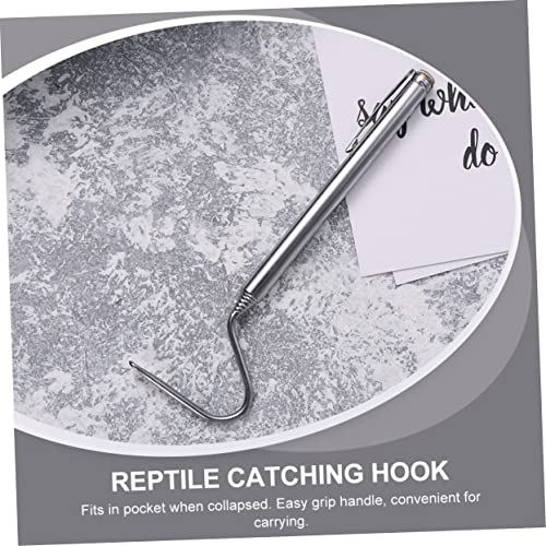2pcs Telescoping Snake Catching Hooks Stainless Steel Grabbing Tool for Handling Snakes and Reptiles Portable Enthusiasts and Field Use