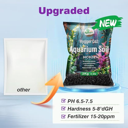 Upgraded Aquarium Soil Water Grass Mud, Ideal for Fish Tank Aquascaping Aquarium Substrate Soil for Plants and Shrimps, No Need to Wash (4.4 Pounds) - size: 4.4 Pounds