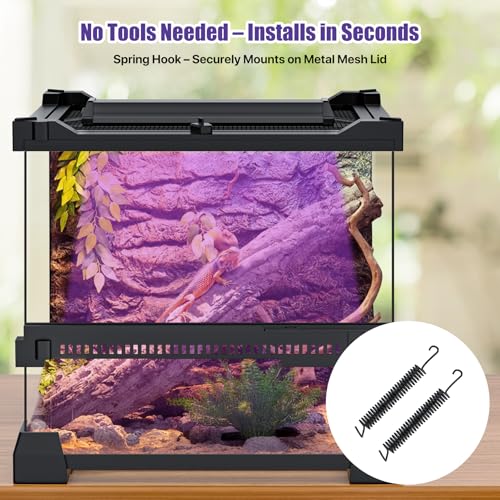 12 Inch LED UVB Reptile Light with 24H Cycle Timer & Dimmer | 12W UVA UVB Lamp, UVI Switching, Brightness Adjustment for Turtle, Bearded Dragon, Lizard and More(No Heat) - size: 12 inches