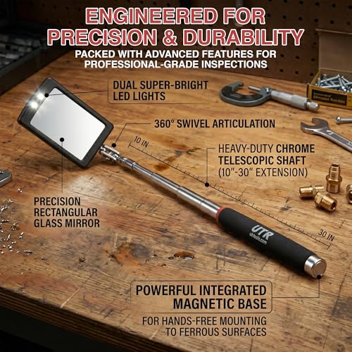 UTR Telescopic mirror and flashlight tool 2 in 1