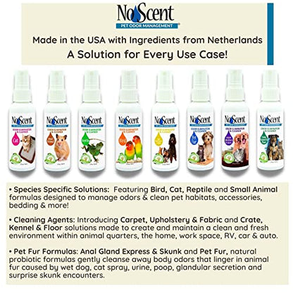 No Scent Pet Fur Odor Spray & Rinseless Cleaner for Dog, Cat, Hamster, Small Animal & Furry Pets (8 Fl Oz / 237 mL) - size: 8 Fl Oz (Pack of 1)
