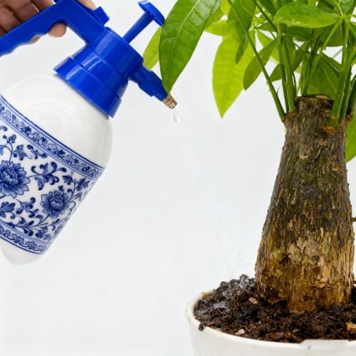 2L Handheld Garden Pump Sprayer 0.5 Gallon Water Mist Spray Bottle for Plants with Adjustable Brass Nozzle Orange (2L Blue) - color: 2L Blue