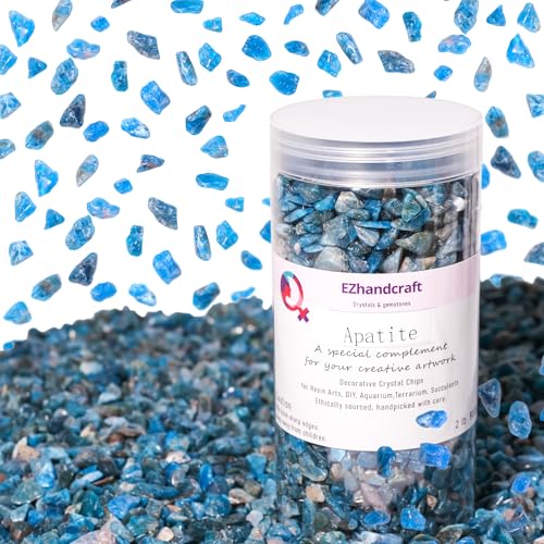 Apatite Crystal Chips Bulk 2lbs, 1800+ Pieces, 5-8mm Natural Gemstones - color: Apatite, size: 2LB