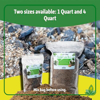 Josh's Frogs Sprig & Stone Terrarium Soil, 4 Quart | For Open and Closed Terrariums - size: 4 Quart