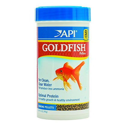 API GOLDFISH PELLETS Fish Food 7-Ounce Container - size: 7 Ounce (Pack of 1), style: Goldfish