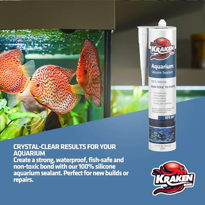 Kraken Bond Black Spray Waterfall Foam Sealant 2x24 oz & Aquarium Silicone Sealant 2x10.1 fl. oz – Bundle for Vivarium, Terrarium, Fountain & Aquascape Background, Foam Gun and Cleaner Included - color: Black Foam Set, size: 2 Pack (Habitat Set)