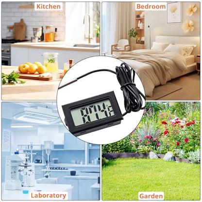 5-Pack Digital LCD Refrigerator Thermometer, Fahrenheit | -50F to 230F range, 0.1 degree resolution, for refrigerator and water temperature monitoring
