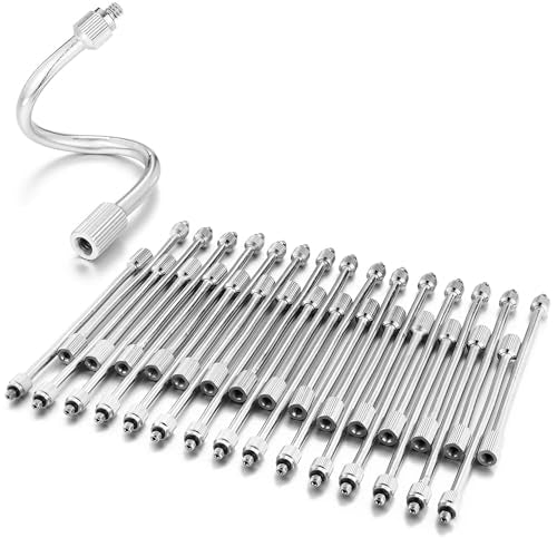 30 Pack 5.9 Inch Flexible Mister Nozzle Extensions Brass Mist Rod 10/24 UNC | Bendable Extended Pole for High Pressure Mist Nozzles, Misting System Nozzle Extension - color: 30 Packs