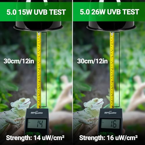 REPTI ZOO UVB Light for Tropical Reptile, 2 Pack 5.0 15W UVA UVB Reptile Light Bulb, UVB Lamp for Crested Gecko Leopard Gecko Frog Toad Snake Chameleon - size: 5.0 15W