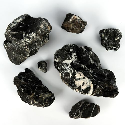 Tonwa Slate Stone Natural Aquascaping Rock 17lb Planted Tank | Layered slate texture; iwagumi and reptile terrarium - size: 02 Tonwa Stones(2-8inch,17lbs)