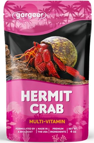 Gargeer 4oz Hermit Crab Multi-Vitamin Supplement. Promote Growth, USA Made | Complete vitamin & molting support! 33% calcium + A, D3, E & C with organic banana, mango & coconut. Zero chemicals - size: 4 Ounce (Pack of 1), style: Multi-Vitamin