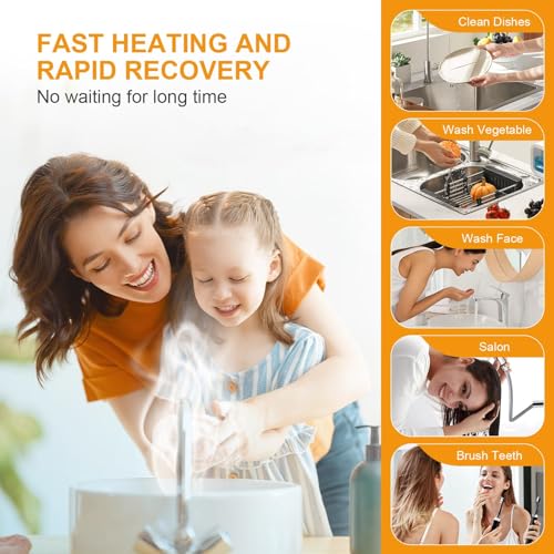 Mini Tank Water Heater 2.5 Gallon Under Sink Instant Water Heater with LED Dsiplay,T&P Valve,3-Way Diverter,110V 120V Small Hot Water Heaters for Kitchen Apartment RV Bathroom Gray - color: Gray