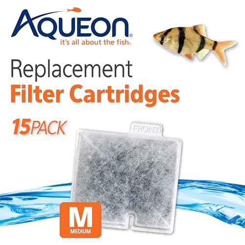 Aqueon Aquarium Fish Tank Replacement Filter Cartridges Medium - 15 pack - size: 15 Pack