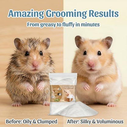 Sukh 47OZ Hamster Sand Bath - White Fine Silica Sand, Hamster Soft Cleaning | Sand Bath for Hamster, Guinea Pig, Rabbit, Chinchilla, Gerbil, Syrian Mice, Squirrel, Small Pet Cage Bedding Accessories - size: 47 OZ