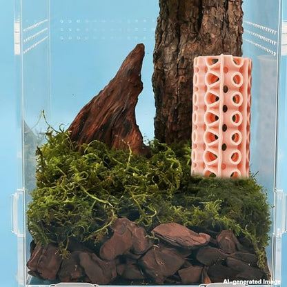 Magnetic Jumping Spider Hide – Jumping Spider Accessories, 3D Printed Cave Climbing Tunnel for Tarantula Geckos and Small Reptile Habitats