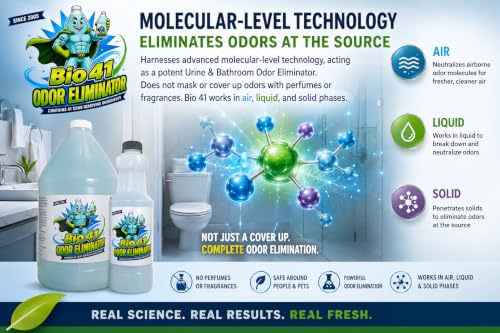 Odor Eliminator, Molecular Technology Since 2005 - Commercial, Industrial, Strong Pet & Urine Odor Remover, Trash Can Deodorizer (One) 32 oz bottle - size: 1 Count (Pack of 1)