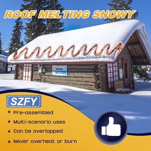 3FT~200FT Heat Tape for Water Pipes -40°F Deicing Pipe Heat Cables for Roof (3FT) - size: 3FT